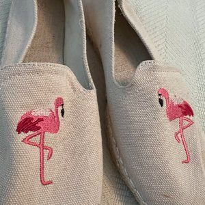 Slip on shoes with Pink Flamingos